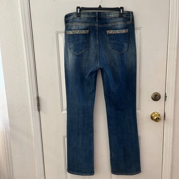 Driftwood Kelly Classic Boot Leg Aztec Stretch Western Jeans Sz 33 - Picture 6 of 8